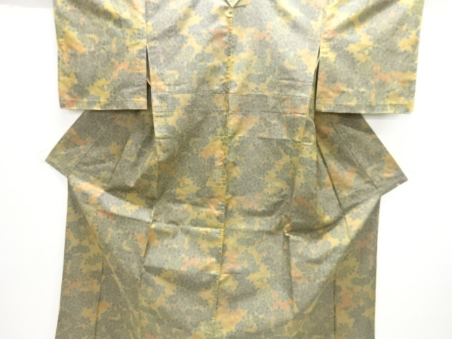 御召　着物 No.36368 【残りわずか】【お仕立上り/京友禅】ピンクと黄色の